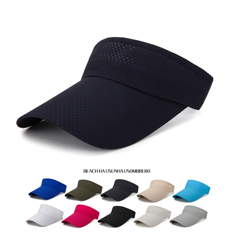 3太阳帽批发男女士休闲运动旅游防晒帽 夏季加长沿透气韩版空顶帽