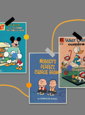 |4ever stories|复古童话卡通系列 杂志风卡片套装 墙贴装饰卡片