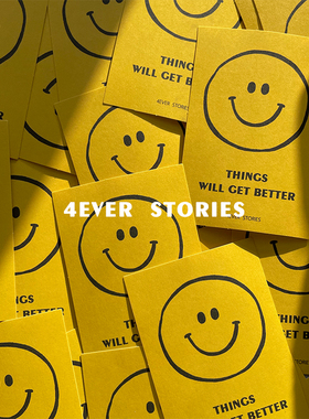 4EVER STORIES | LUCKY 好运笑脸贴纸套组可书写材质装饰手账贴纸
