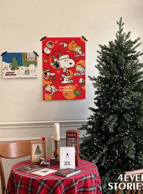 4ES | Merry Christmas圣诞节史努比 卡通节日新年装饰氛围感海报