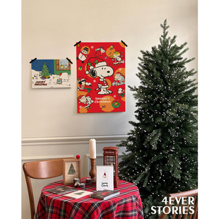 4ES | Merry Christmas圣诞节史努比 卡通节日新年装饰氛围感海报