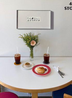 4ES| 史努比 小众简约卡通艺术客厅挂画书房玄关背景墙线条装饰画