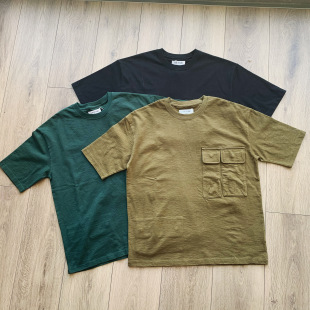 T恤男装 GarCle 大地色日系宽松落肩短袖 2020春夏 双口袋 Labo