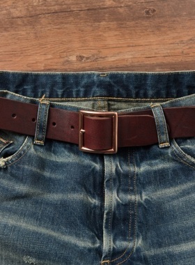 HDK(海觉) Horween稀有野牛皮料 12OZ lllini latigo 38MM紫铜头