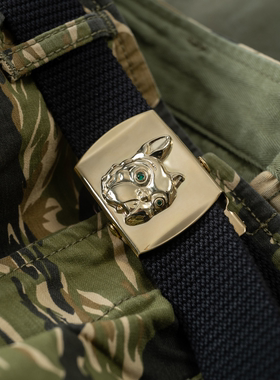 HDK(海觉）信仰之作 焊金改造纯铜狗头腰带 30MM宽度