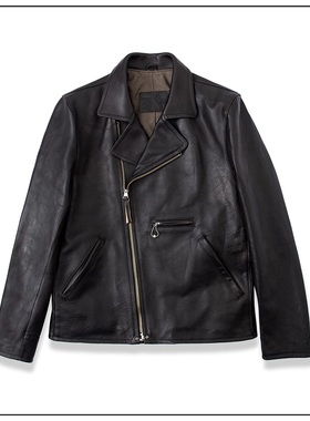 HDK(海觉） HORWEEN LUX全植鞣茶心全粒面肉感牛皮 机车皮衣