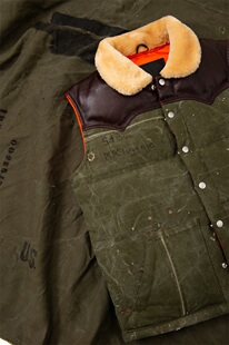 HDK US二战高密度驮袋军布拼CFS马皮破坏补丁300克鹅绒马甲 海觉