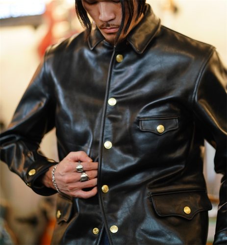 海觉HDK司闸员修身皮衣