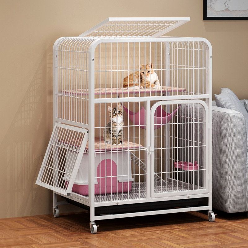 猫笼子猫别墅家用室内带厕所一体超大自由空间两层猫咪窝猫屋猫舍