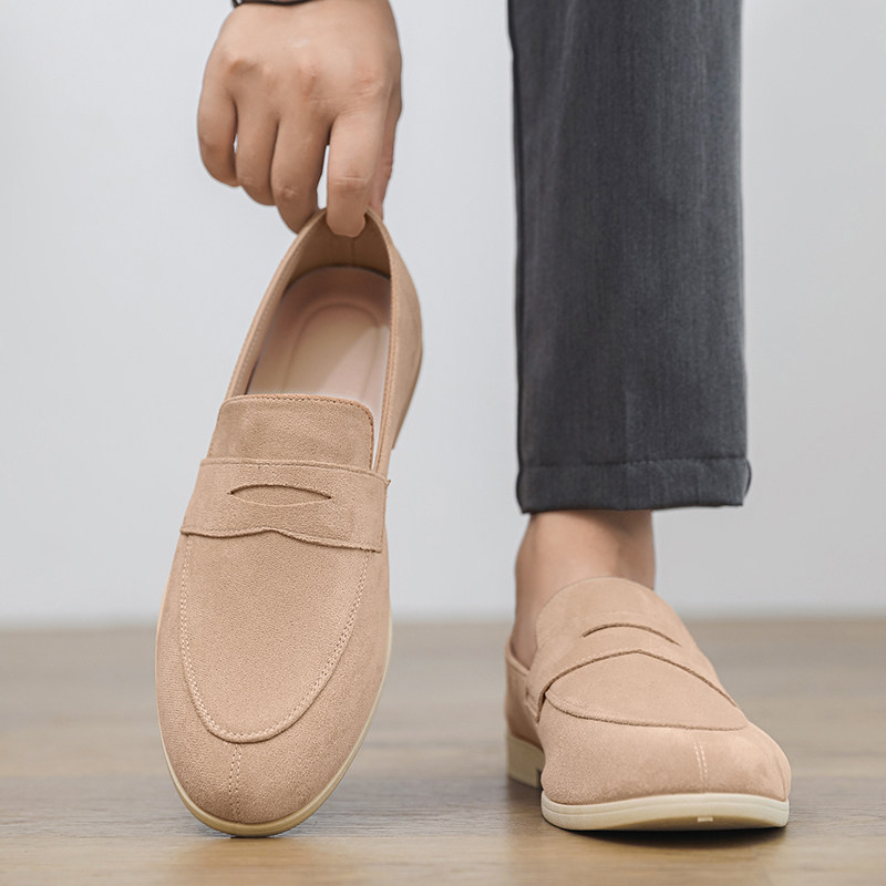 豆豆鞋男冬季软底一脚蹬乐福鞋磨砂皮百搭韩版商务休闲皮鞋驾车鞋,流行男鞋,乐福鞋（豆豆鞋）,淘宝优惠券,粉丝福利购,淘宝优惠卷