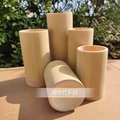 竹筒原生态绿色环保插花去青竹笔筒花筒竹杯可定做竹筒摆件笔筒