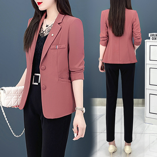 高档西装外套女小个子秋装新款高级感炸街爆款春秋季休闲西服上衣