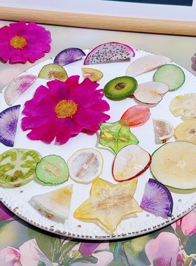 手工真水果干滴胶发夹天然水果杨桃切片日系可爱少女心发饰鸭嘴夹
