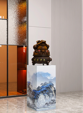 高档轻奢新中式花架客厅摆放装饰品电视柜背景墙玄关创意落地摆件