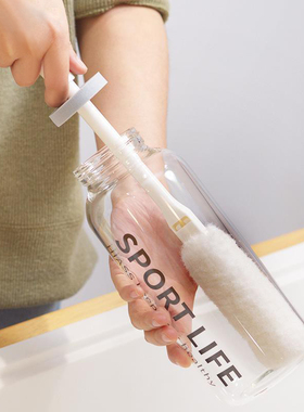 日本SANKO长柄奶瓶刷婴儿用厨房水壶玻璃杯清洁刷清洗刷子神器