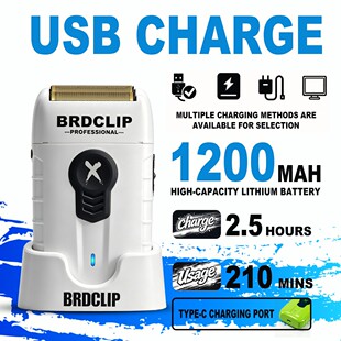 BRDCLIP FA1R 剃须刀跨境新款往复式贴面剃须不伤肤发廊用白器