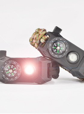 促销便宜卖  荒野求生多功能求生手链特种兵战术照明led灯手环