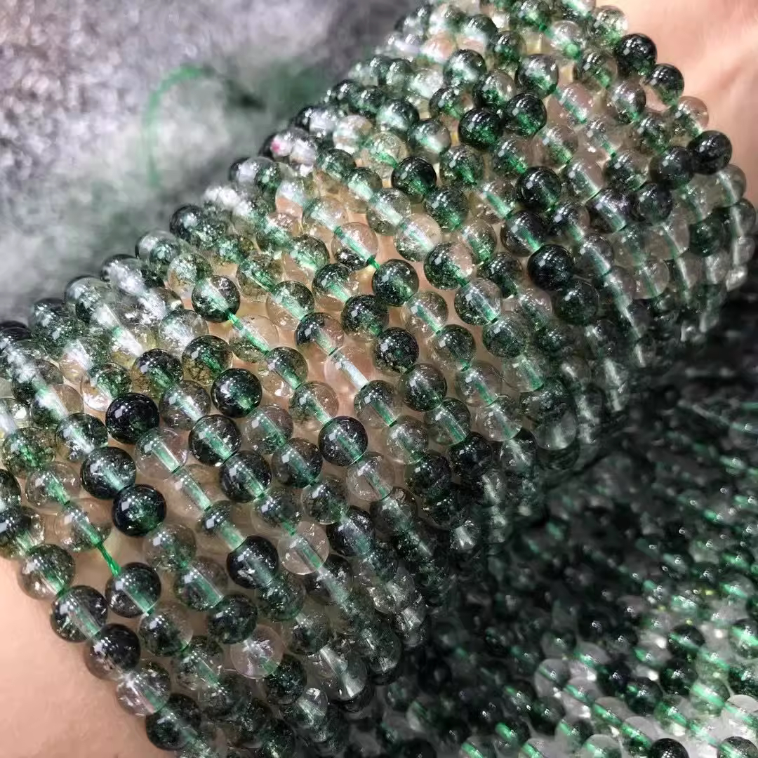 人工绿幽灵爆花 圆珠 半成品散DIY配件