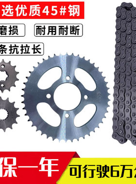 适用豪爵摩托车铃木王GS125钻豹HJ125K太子GN锐爽EN链条牙盘套链