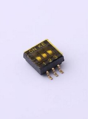 DSHP03TSGER 拨码开关 1.27mm 3位贴片拨码开关(S脚) SMD-6P,5.4x