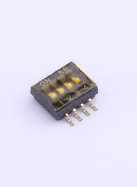 DSHP04TSGET 拨码开关 1.27mm 4位贴片拨码开关(S脚) SMD-8P,5.4x
