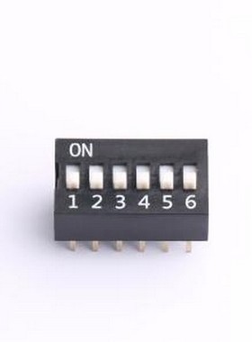 DS-06-K-T 拨码开关 6位 2.54mm间距 宽体黑色顶拨 DIP拨码开关