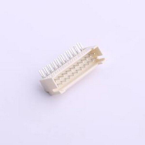 HX20028-22WAD 线对板针座 2x11P 间距:2mm 弯插 米黄 弯插,P=2mm