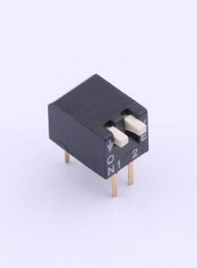 DSPV02LHGET 拨码开关 2.54mm 2位插件琴键式拨码开关 -