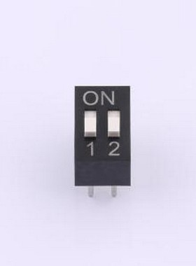 BSE02GK 拨码开关 2.54mm间距2P黑色插件拨码开关 插件,P=2.54mm