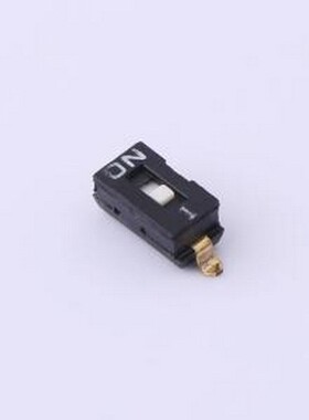 YDC01L 拨码开关 1位贴片低拨键不贴膜,黑色2.54MM拨码开关 SMD