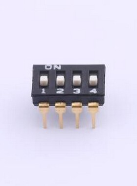 YDD04H2 拨码开关 4位高拨键黑色插件2.54MM拨码开关 插件