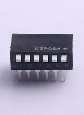 KSP-06H 拨码开关 6档6脚插件卧式拨码 插件