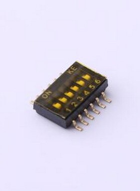 DSHP06TSGER 拨码开关 1.27mm 6位贴片拨码开关(S脚) SMD-12P,5.4