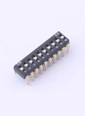 DSIC10LHGET 拨码开关 10位 2.54mm脚距 拨码开关 插件
