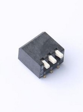 DSPV03LSGET 拨码开关 3位 2.54mm间距贴片型 琴键式侧拨 黑色拨