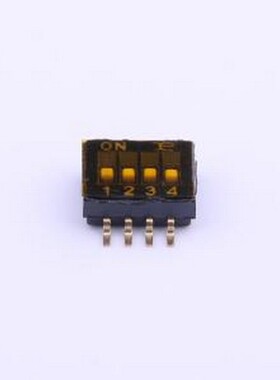DSHP04TSGET 拨码开关 4位 1.27间距 拨码开关 SMD-8P,5.4x6.6mm