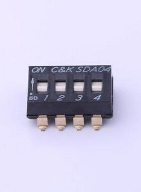 SDA04H0SBD 拨码开关 间距2.54mm 平拨,凹槽式 4位拨码开关 SMD-8