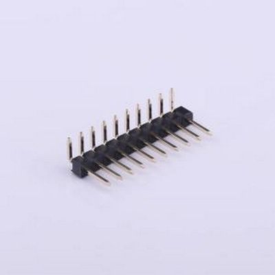 MTP125-1110R1 排针 间距:2.54mm 1x10P 弯插 方针 弯插,P=2.54mm