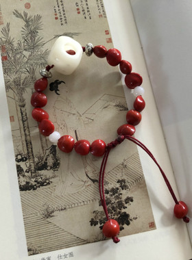 玲珑骰子安红豆项链手链挂件手工diy檀木吊坠菩提情侣礼物银饰