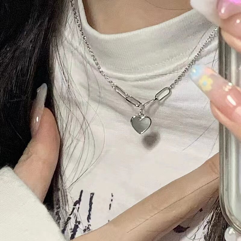 银神925银十字链女闪亮反光
