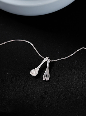 吃货叉勺项链女2025年新款创意