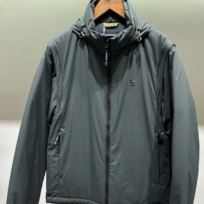 哈吉斯秋冬新款纯色户外棉服男款