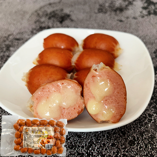 芝士波波肠 450g 香浓芝士肠脆皮肠 7仔香肠火锅烧烤关东煮一口肠