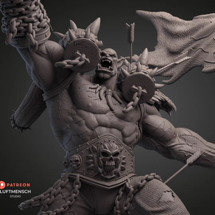 加尔鲁什·地狱咆哮 Garrosh 魔兽世界 3d打印模型stl图纸文件素