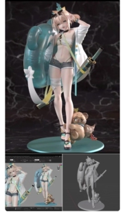 风真伊吕波 風真いろは 海坊主3D打印STL图纸，高精模型图纸