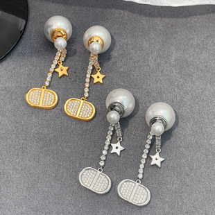 陈妍希同款耳环小众高级感星星流苏耳饰欧美风猪鼻子时髦珍珠耳钉