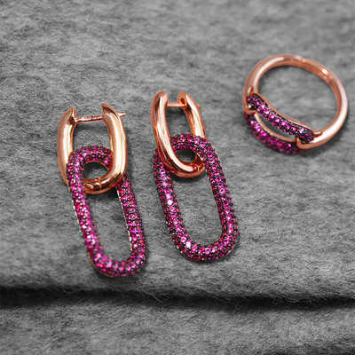 个性闭合小方巾新款耳骨钉韩版