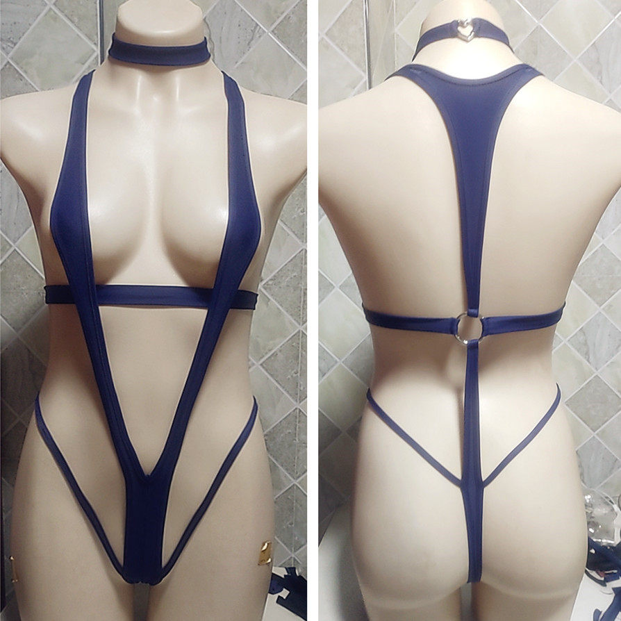 7天发货，下单定做【Y形 窄档丁字高弹力 高叉泳衣 可开扣少女】