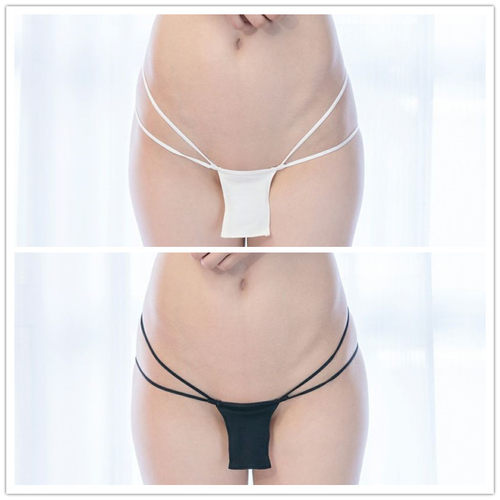 棉or透视雪纺绑带三角裤