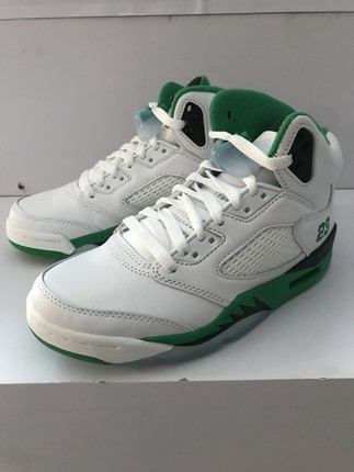 WMNS AIR JORDAN 5 AJ5幸运白绿高帮女子复古篮球鞋 DD9336-103